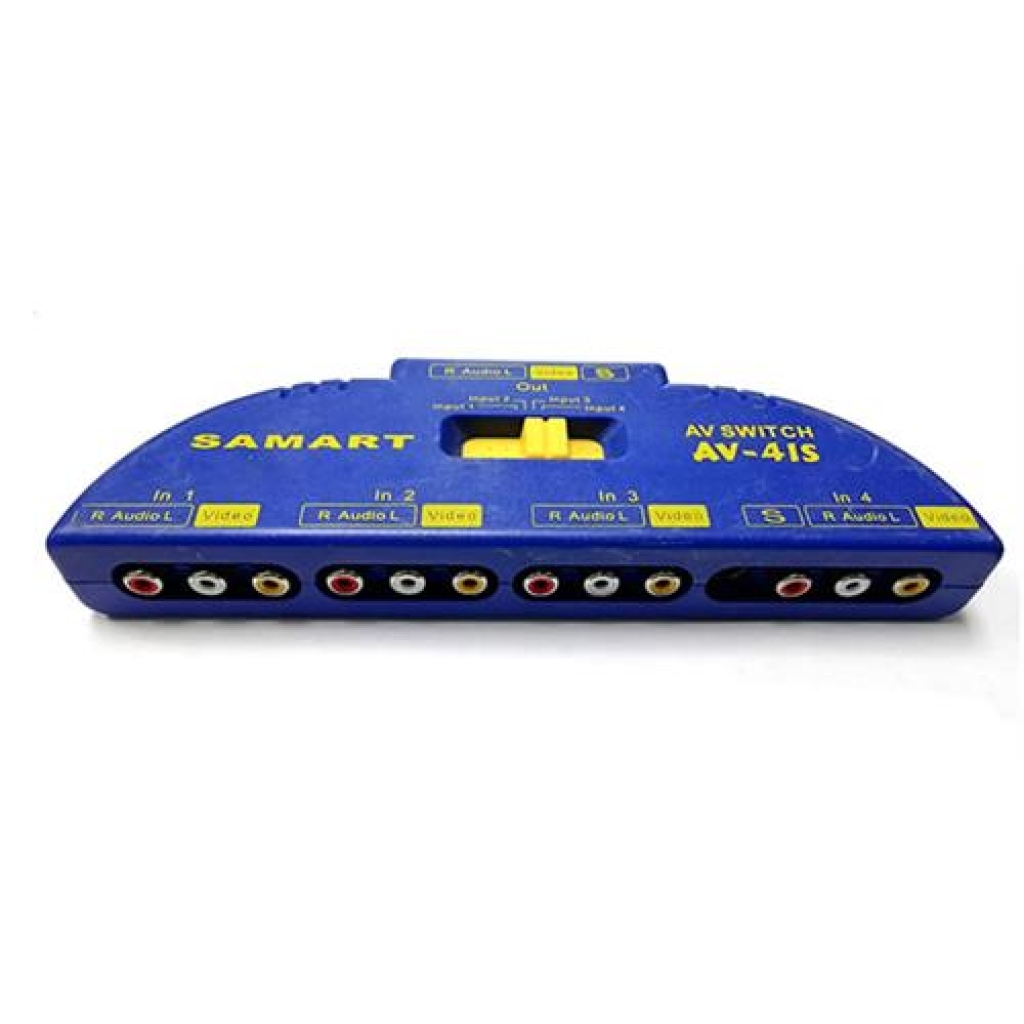 Geeko 4 Port RCA AV Switch, Retail Box, No Warranty