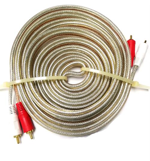 Geeko 5m Braided Dual Cinch RCA Audio Cable Geeko 5m Braided Dual Cinch RCA Audio Cable
