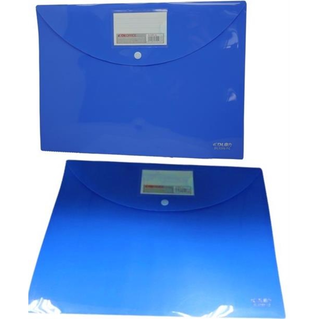 DLOffice A4 Carry Folder with Press Stud on Flap Blue