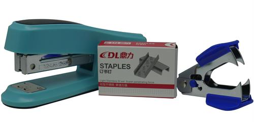 DLOffice Basic Mini Half Strip Stapler Set Blue DLOffice Basic Mini Half Strip Stapler Set Blue