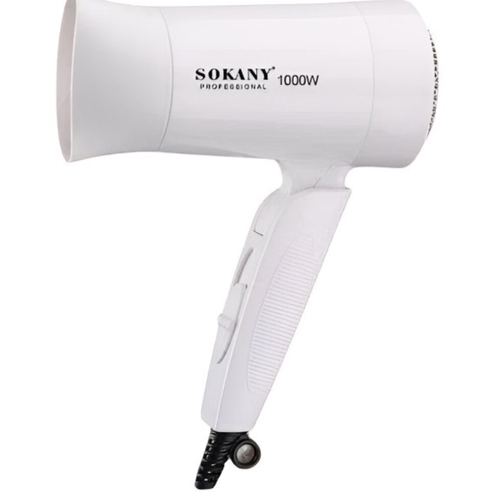 Sokany Foldable Mini Hair Dryer White