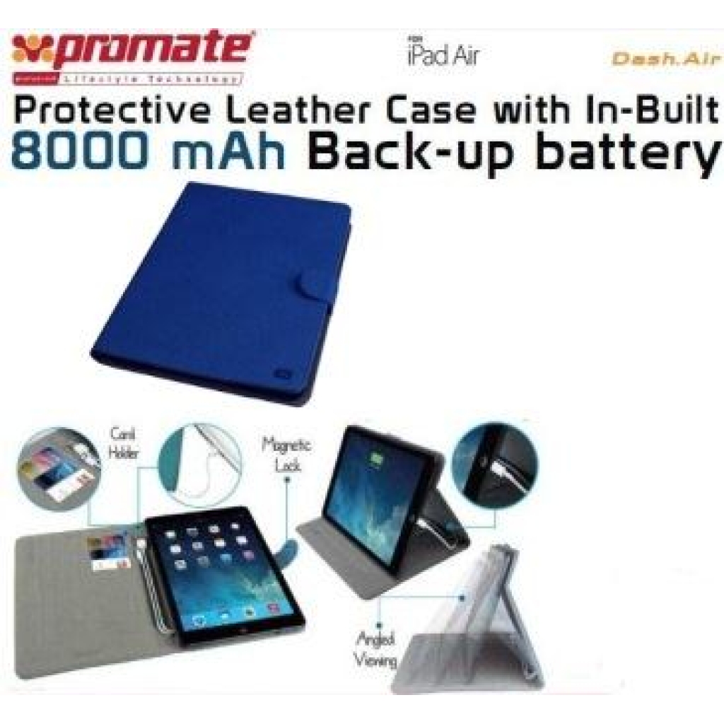 Promate DarkBlue Dash-Air Protective Leather Case