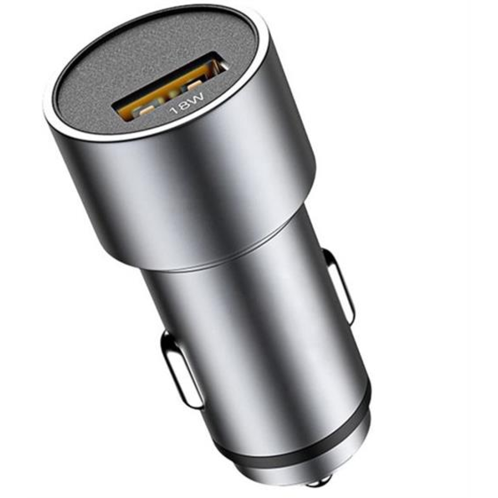 Ezra QC3.0 Quick Charge 1 Port USB Car Charger Silver