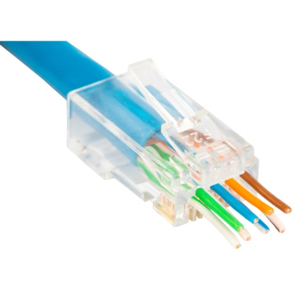 Ellies Cat6 UTP RJ45 Modular Snap Plugs 50 Pack