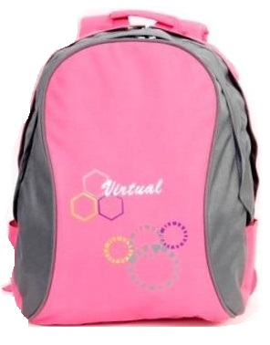 Macaroni Pink and Grey Ateneo Student Backpack Macaroni Pink and Grey Ateneo Student Backpack