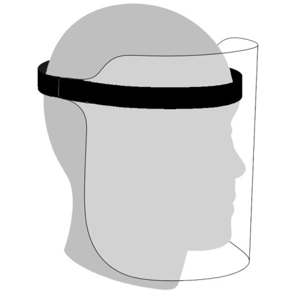 Casey Faceshield With Adjustable Elastic Black Band