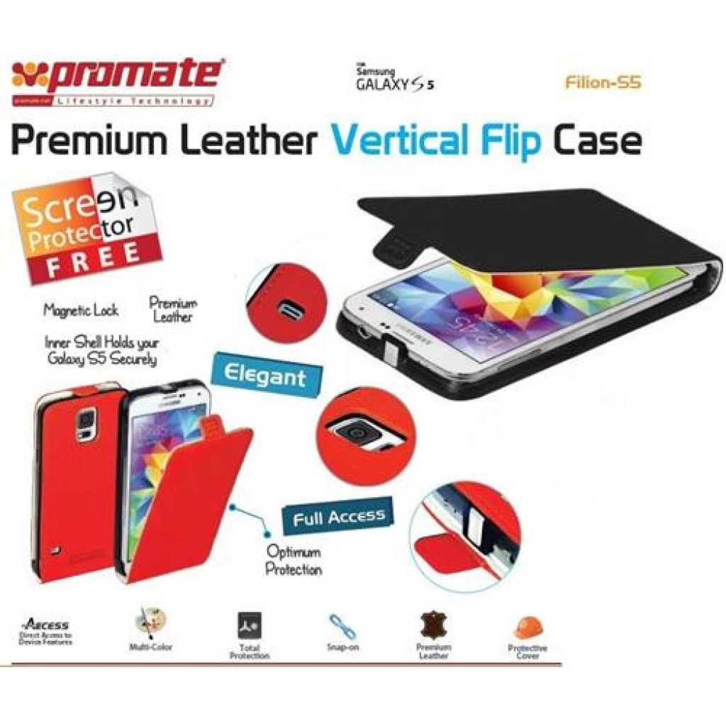 Promate Filion S5 Bookcover Colour: Black