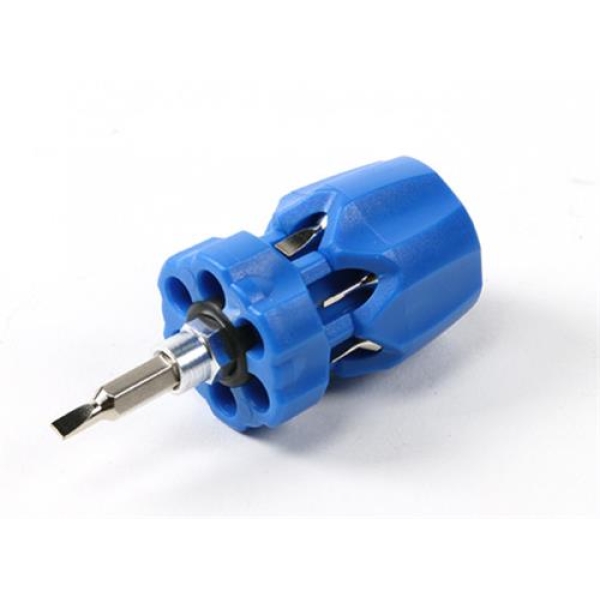 Goldtool Blue 7 in 1 Stubby Flat Head Driver Set