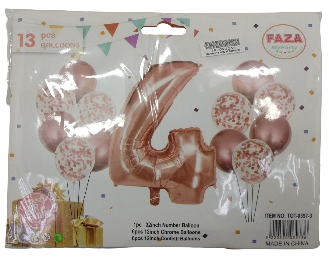 Casey 13pc Rose Gold and White Balloon Set Nr 4 Casey 13pc Rose Gold and White Balloon Set Nr 4