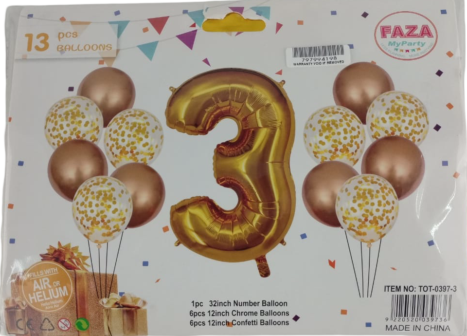 Casey 13pc Gold and White Balloon Set Nr 3 Casey 13pc Gold and White Balloon Set Nr 3