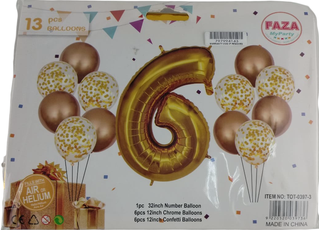 Casey 13pc Gold and White Balloon Set Nr 6 Casey 13pc Gold and White Balloon Set Nr 6