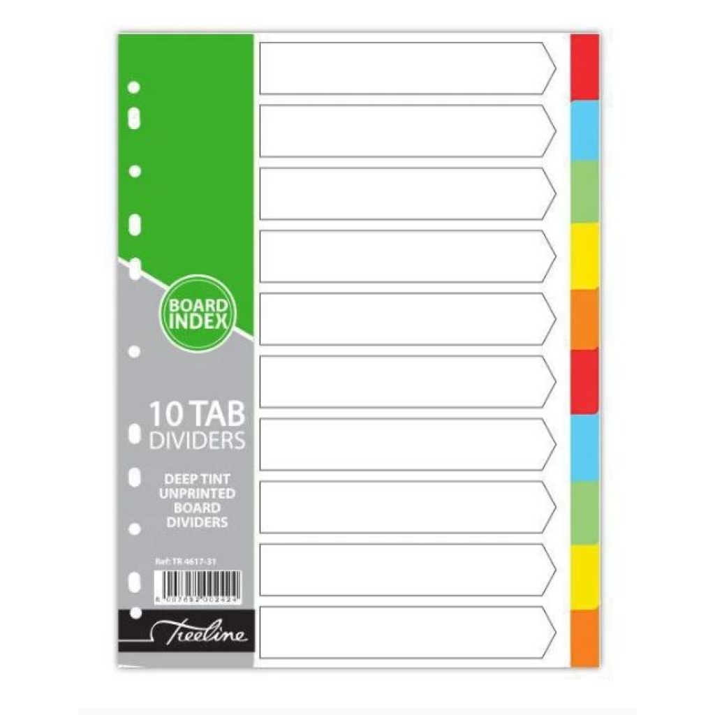 Treeline A4 File Divider Board Tab