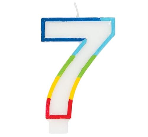 Casey 7cm Multicolor Numerical Birthday Candle Nr.7 Casey 7cm Multicolor Numerical Birthday Candle Nr.7