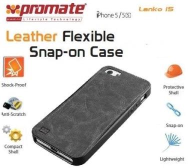 Promate Black Lanko iPhone 5 Hand-Crafted Leather Case Promate Black Lanko iPhone 5 Hand-Crafted Leather Case