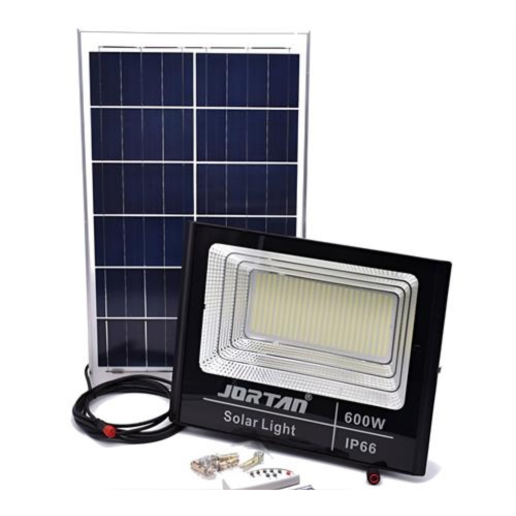 Solarix Jortam 600W Glass Solar Flood Lamp With Solar Panel