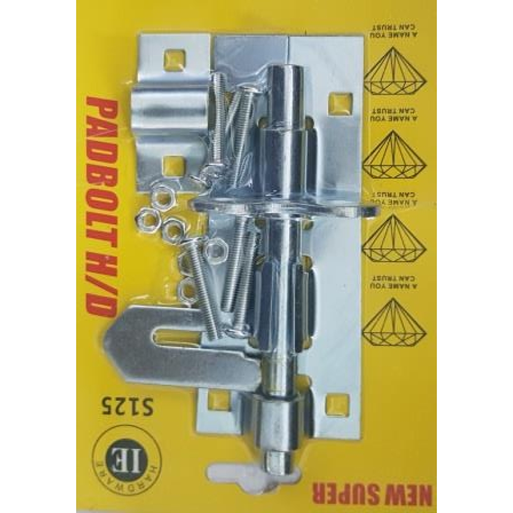 Noble Lockable Pad Bolt latch 125mm Zinc Plated