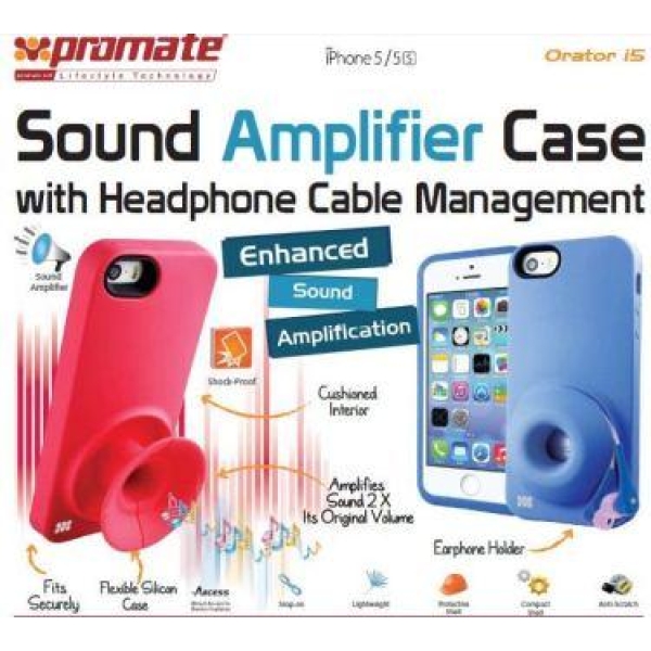 Promate Black Orator-I5-Sound Amplifier case