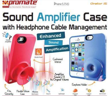 Promate Black Orator-I5-Sound Amplifier case Promate Black Orator-I5-Sound Amplifier case