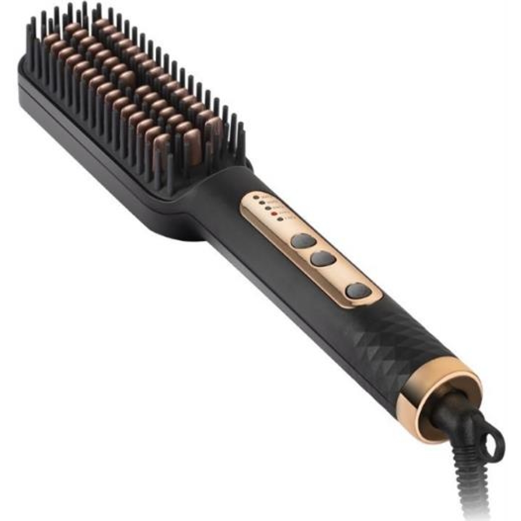 Sokany Hair Straightener Brush Grey and Rose Gold