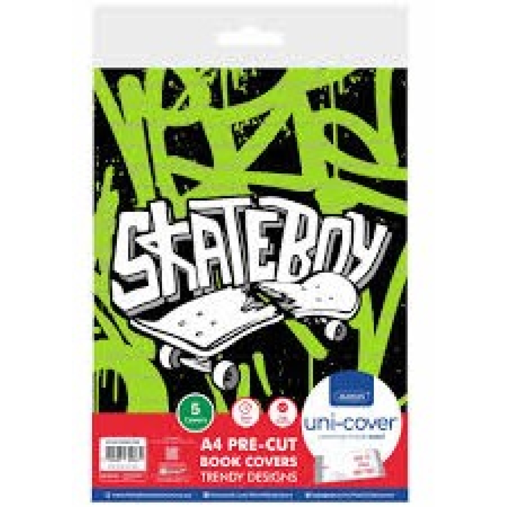 Marlin A4 PreCut Book Covers Stakeboy 5pack