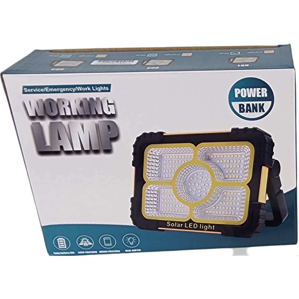Solarix LED Solar Floodlamp With Power Bank Orange Large