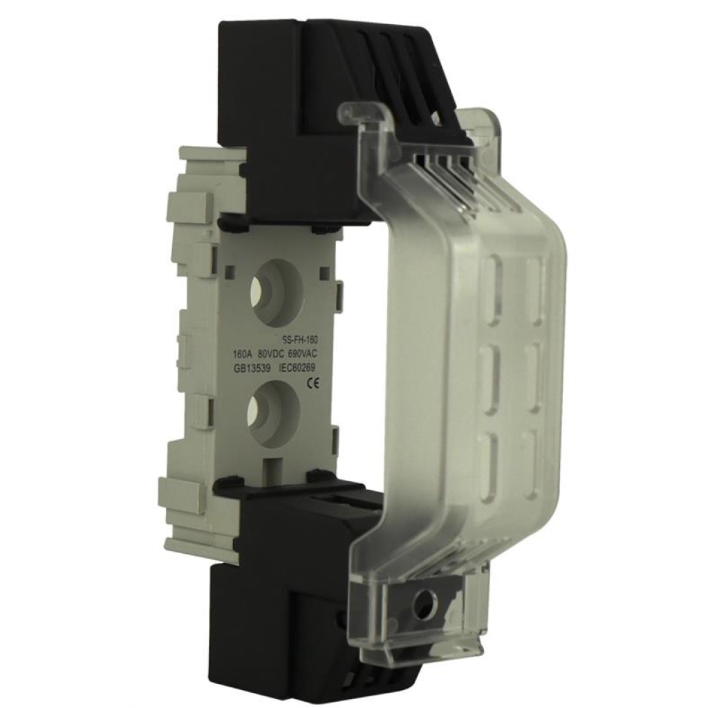 Solarix NT00 Rail Mount 1 Pole 160A Single Unit DC Fuse Holder
