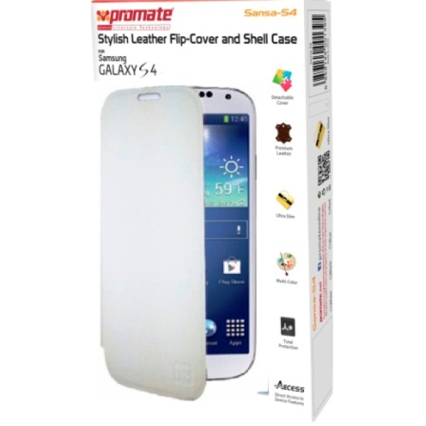 Promate White Sansa Samsung Galaxy S4 shell case