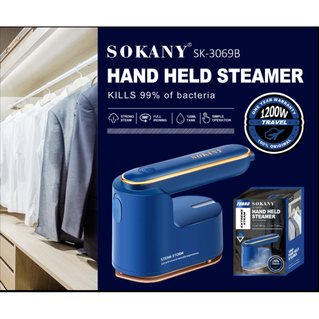 Sokany SK3069B Handheld Steamer Blue