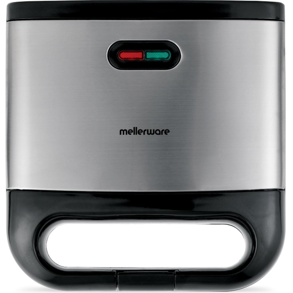 Mellerware 800W 2 Slice Non-Stick Black Sandwich Maker