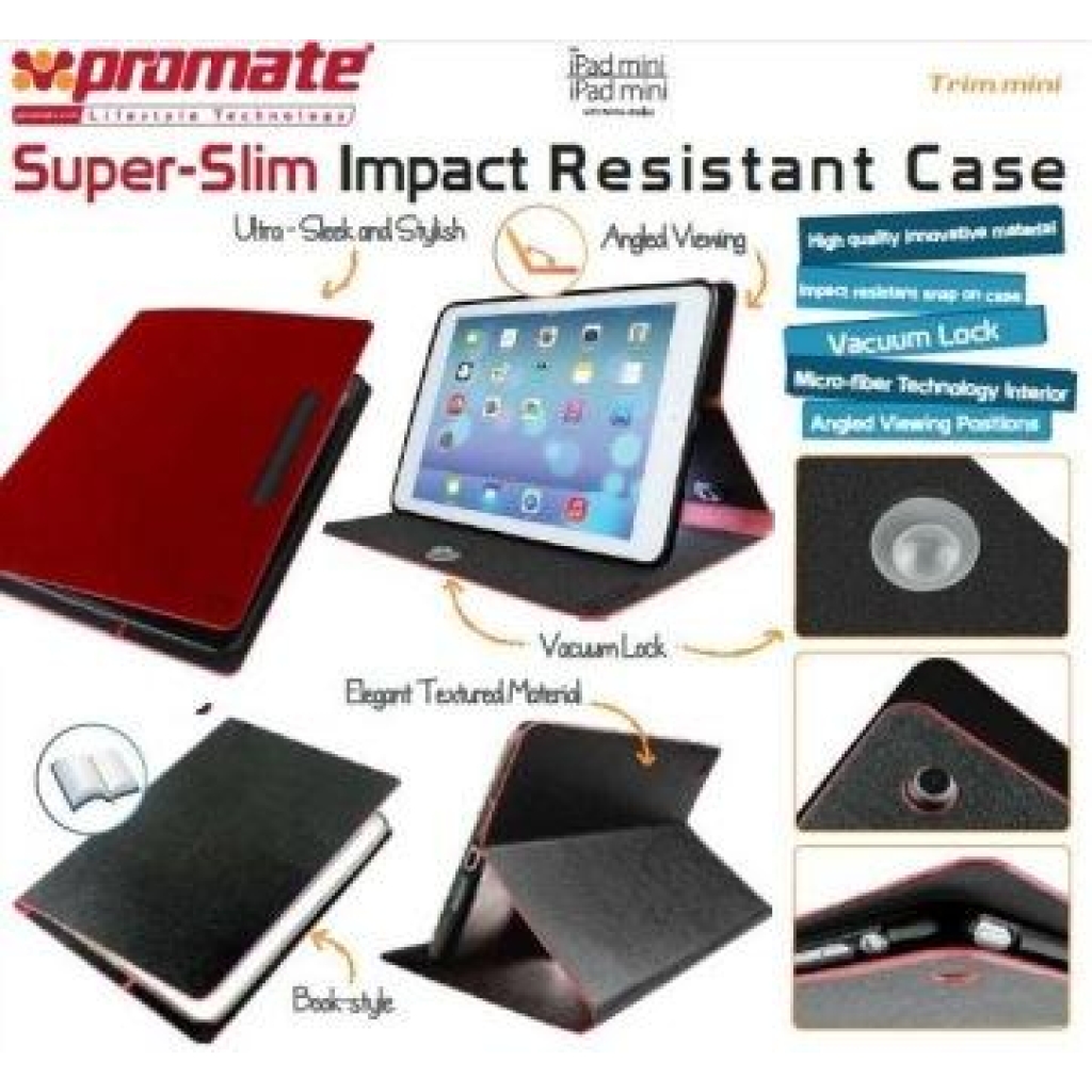 Promate Trim-Mini.Red Slender Protective Flex-Grip