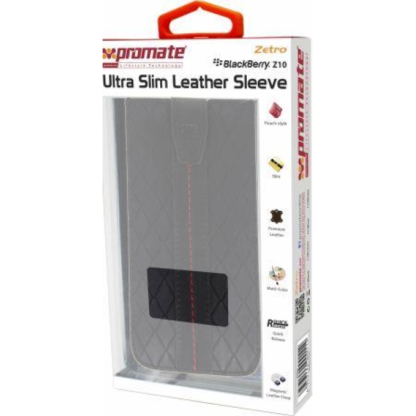 Promate Black Zetro BlackBerry Z10 Ultra Slim Leather Sleeve