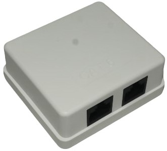 LinkQnet RJ45 CAT 6 Double Wall Mount Surface Box LinkQnet RJ45 CAT 6 Double Wall Mount Surface Box