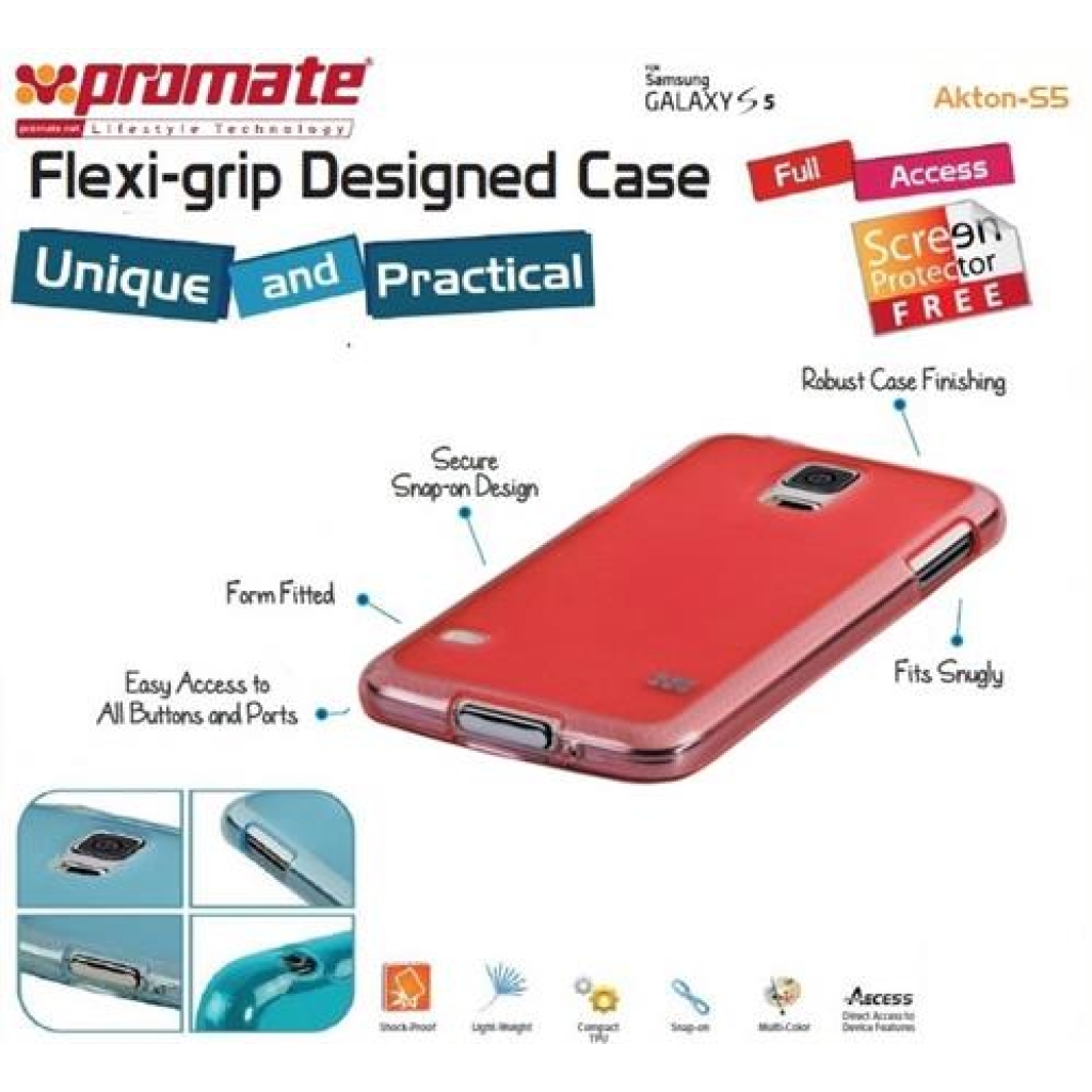 Promate Red Akton S5 Multi-colored flexi-grip