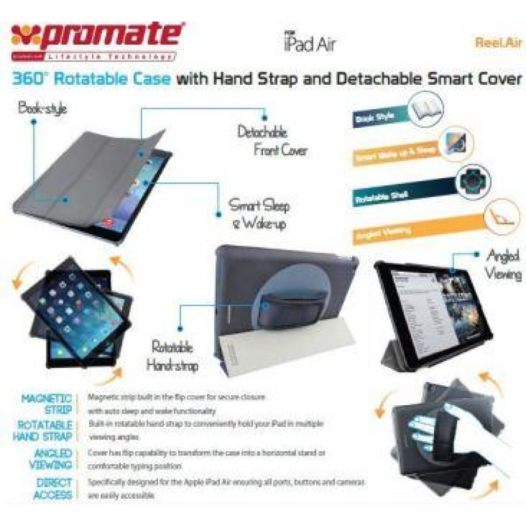 Promate Reel Air -360˚ Rotatable Case