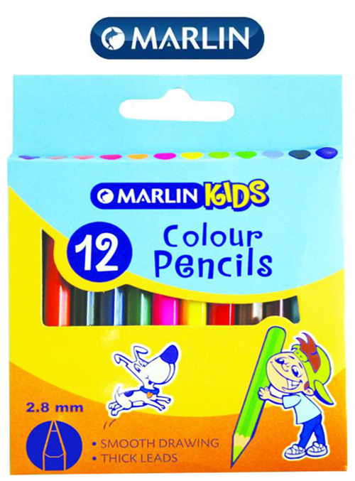 Marlin Kids Colour Pencils Short Marlin Kids Colour Pencils Short