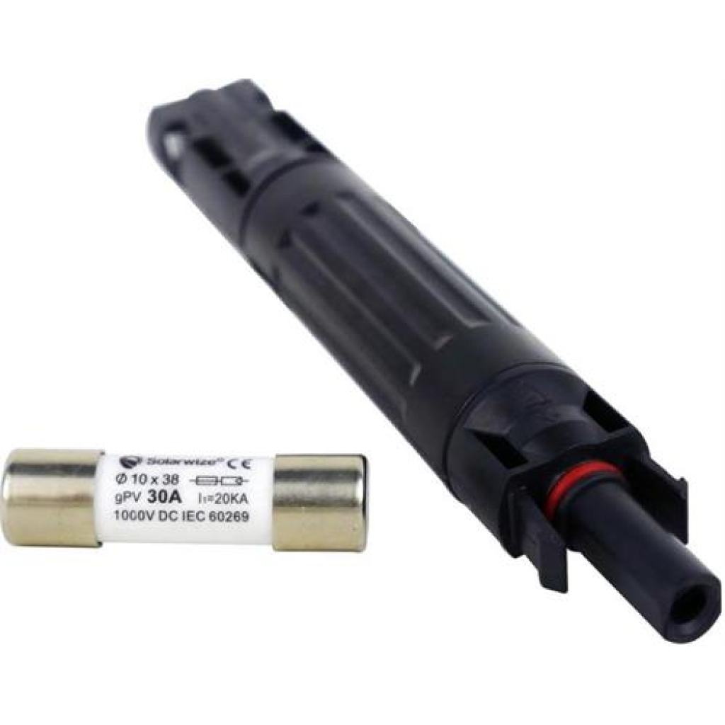 Solarix MC4 PV Inline Fuse Holder 1000VDC with Fuse 30A