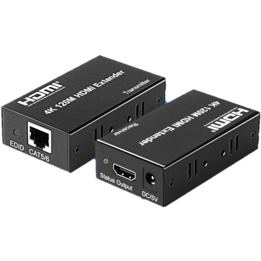 UniQue 4K 120M Cat5 Or 6 Transmitter And Receiver HDMI Extender