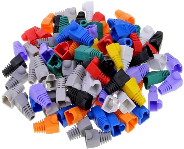 Netix RJ45 Multi Color 100 Pieces Rubber Boots Netix RJ45 Multi Color 100 Pieces Rubber Boots