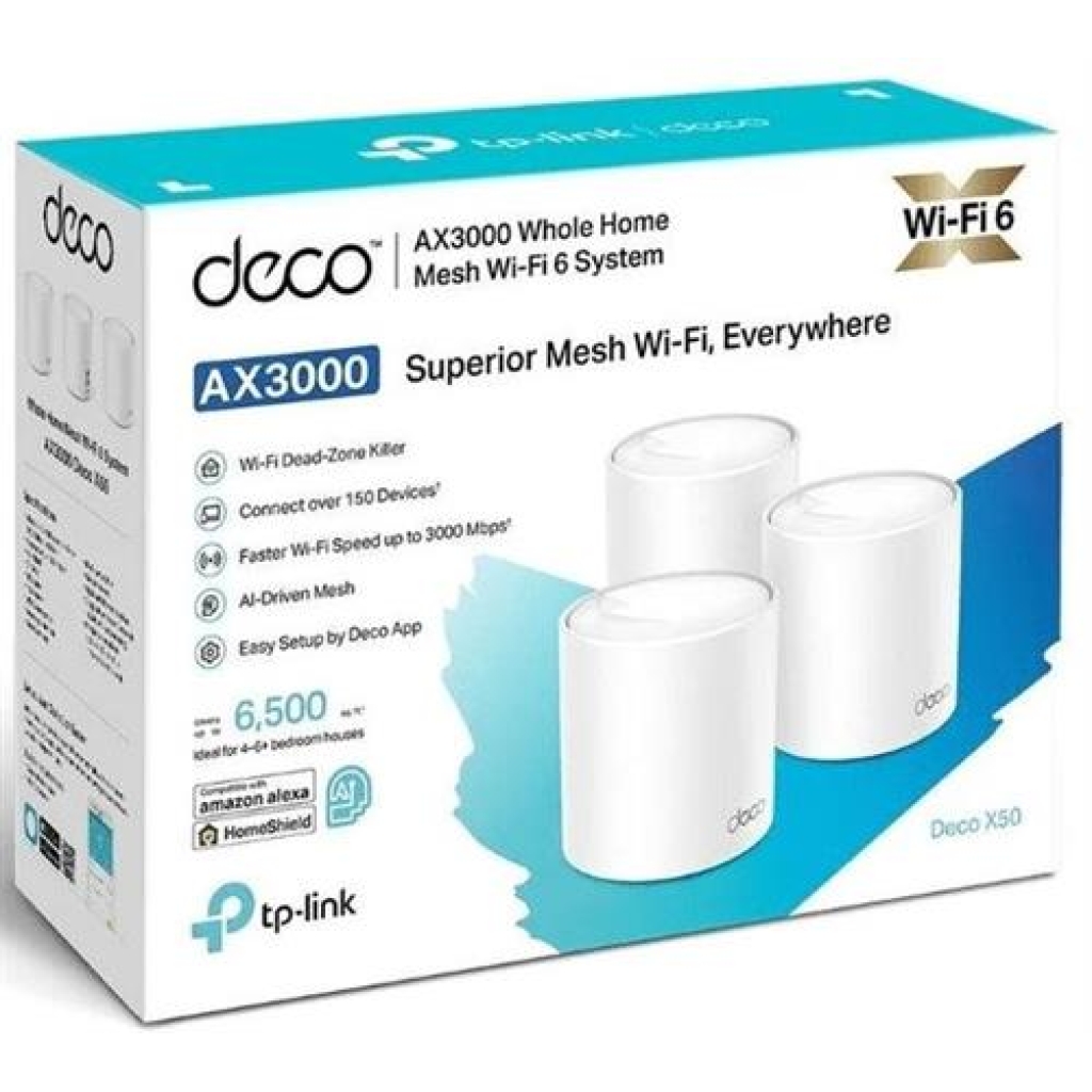 TP Link Deco X55 AX3000 Whole Home Mesh Wi-Fi 6 System